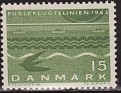 Denmark - 1963 - Transport - 15 O - Multicolor - Denmark, Transportation - Scott 407 - Railroad Wheel, Tire Tracks, Waves & Swallow - 0